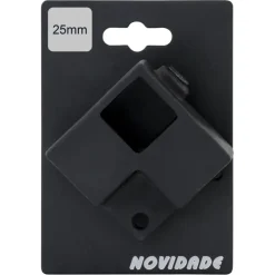 Novidade steigerbuis koppelstuk vierkant zwart ø 25 mm