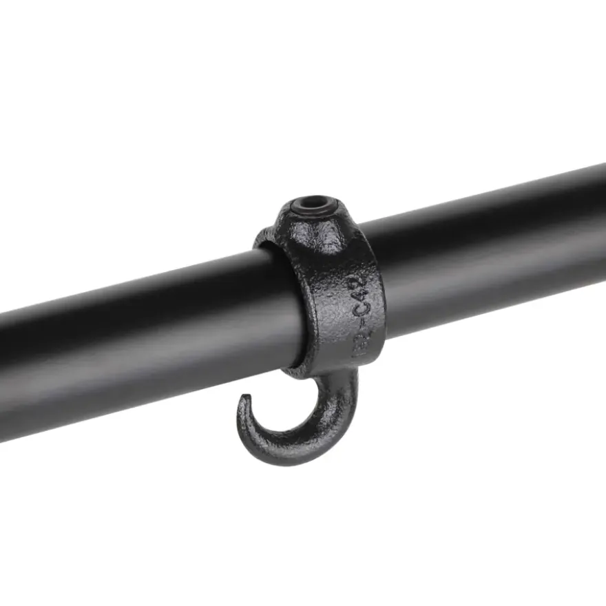 Novidade steigerbuis koppelstuk met haak zwart ø 42 mm