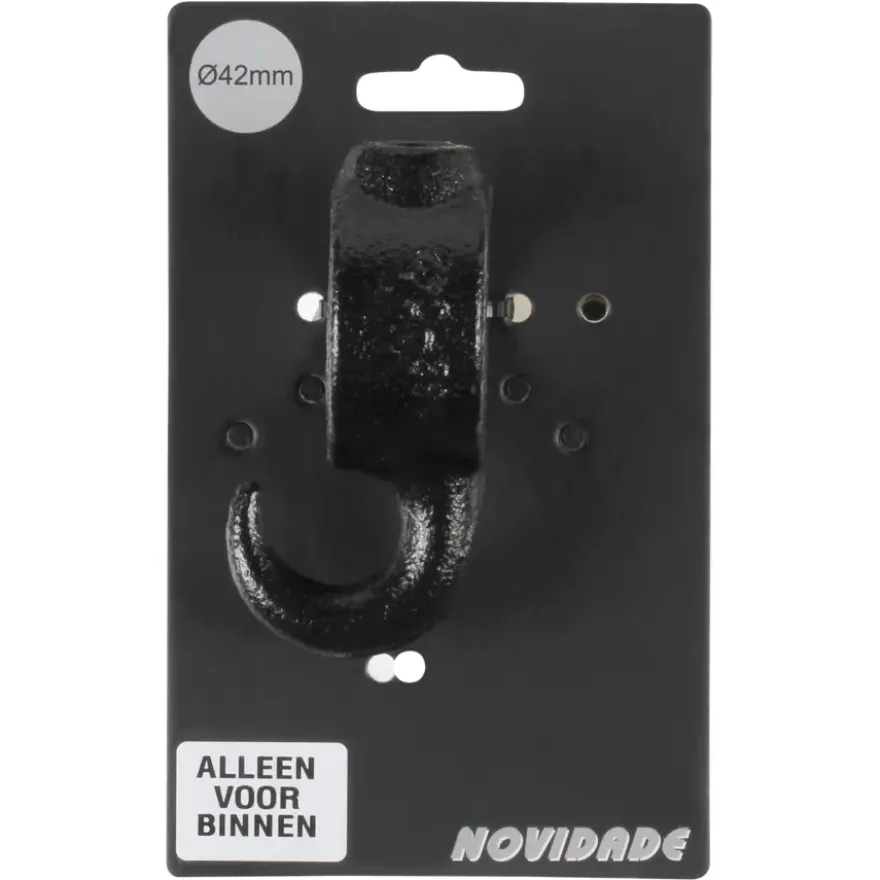 Novidade steigerbuis koppelstuk met haak zwart ø 42 mm