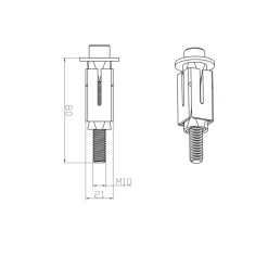Novidade steigerbuis koppelstuk vierkant expander zwart ø 25 mm