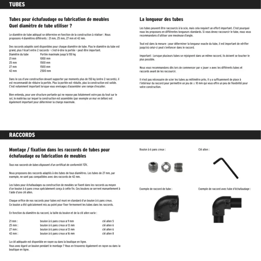 Novidade steigerbuis zwart lengte 1000 mm ø 27 mm