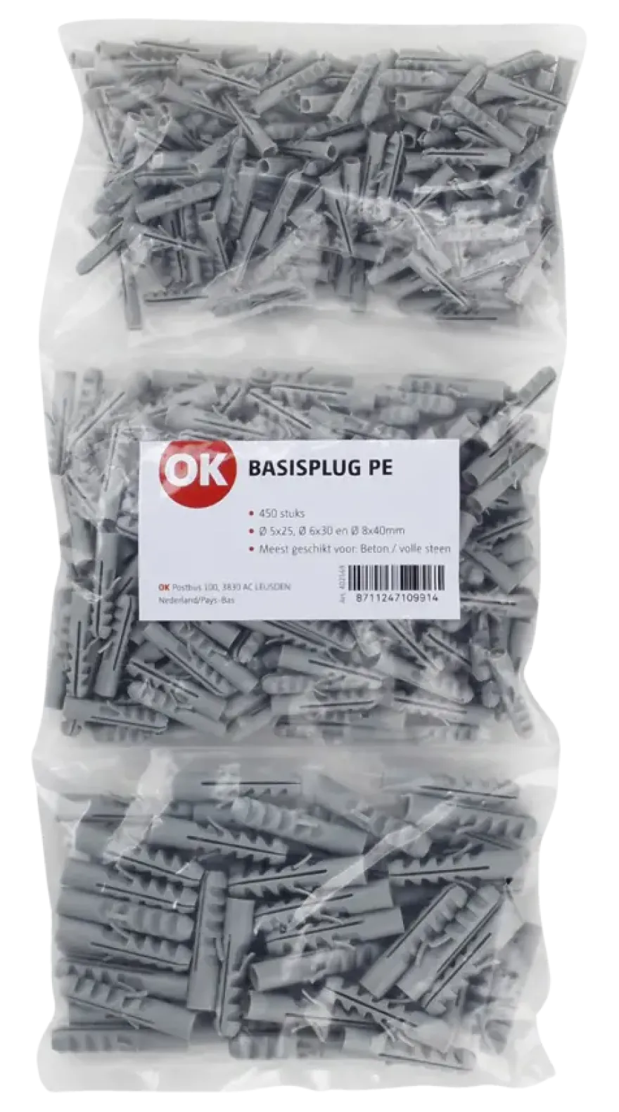 OK Basisplug 5, 6 and 8mm 450T