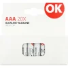 OK Batterij Alkaline AAA 20 stuks