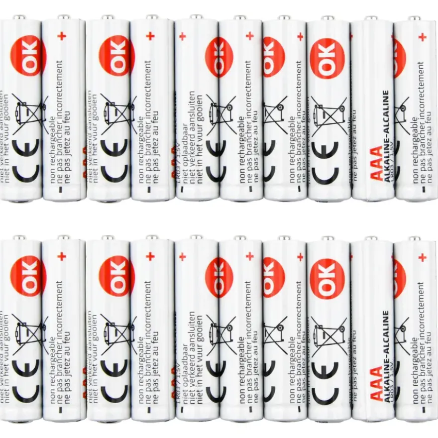 OK Batterij Alkaline AAA 20 stuks