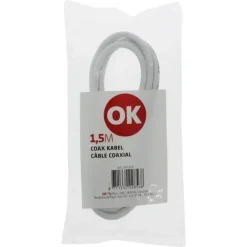 OK Coax Snoer 1,5 Meter Wit