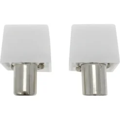 OK Coax stekkerset male/female wit