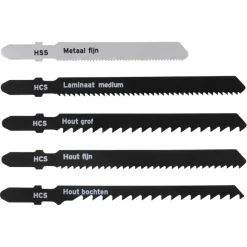 OK decoupeerzaagbladenset T-aansluiting voor hout / laminaat / metaal - 10-delig