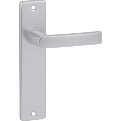 OK deurkruk set Blok recht blind schild aluminium