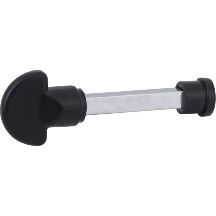OK deurkruk set Blok recht schild vrij-bezet sluiting 63/8 mm zwart aluminium