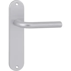 OK deurkruk set ovaal blind schild aluminium