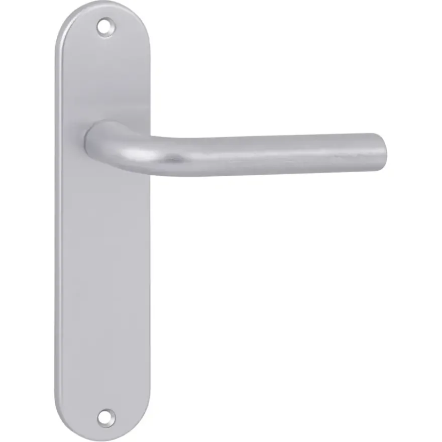 OK deurkruk set ovaal blind schild aluminium