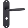 Ok deurkrukset Ovaal kortschild WC 63/8mm aluminium zwart