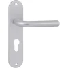 OK deurkruk set ovaal schild profielcilindergat 55 mm aluminium