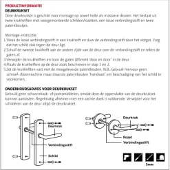 OK deurkruk set ovaal schild sleutelgat 56 mm aluminium