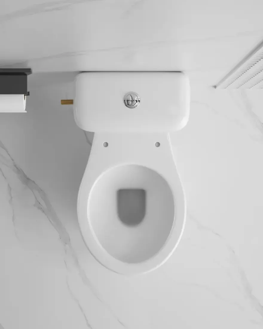 OK duoblok toilet met AO vloeraansluiting zonder zitting