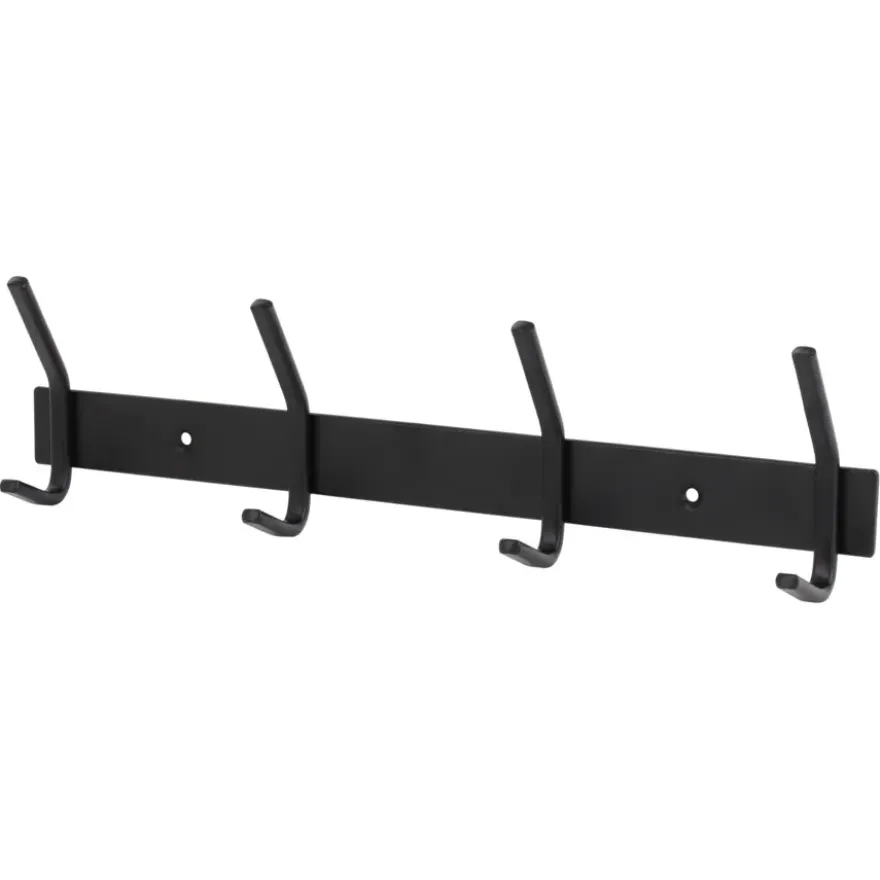OK kapstok 4 haken Yana zwart 330 mm