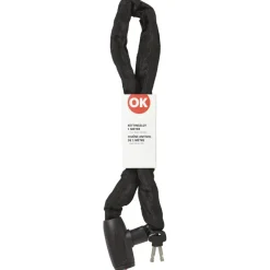 OK kettingslot met hangslot zwart 90 cm