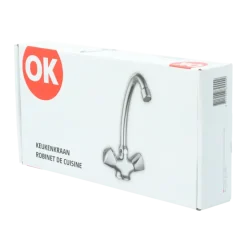 OK Keukenkraan 2-knops Chroom