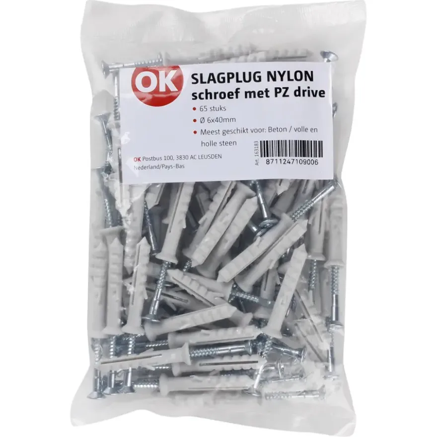 Ok slagplug 6x40mm/ 3,7x45mm 65ST