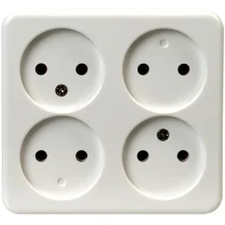 OK stopcontact opbouw 4-voudig wit