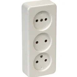 OK stopcontact opbouw 3-voudig wit