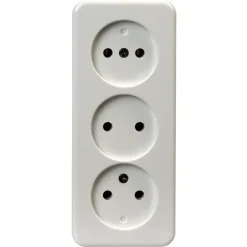 OK stopcontact opbouw 3-voudig wit