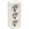 OK 3-voudig geaard stopcontact opbouw wit