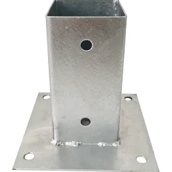 Paalhouder met plaat verzinkt 7 x 7 cm