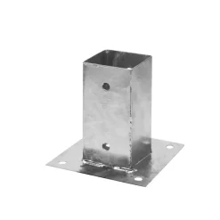 Paalhouder met plaat verzinkt 9 x 9 cm