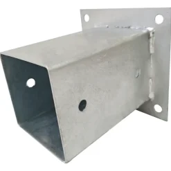 Paalhouder met plaat verzinkt 9 x 9 cm