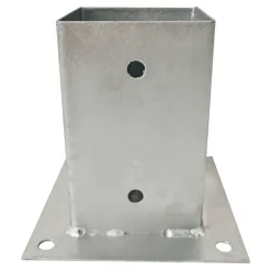 Paalhouder met plaat verzinkt 9 x 9 cm
