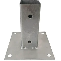 Paalhouder met plaat verzinkt 5 x 5 cm
