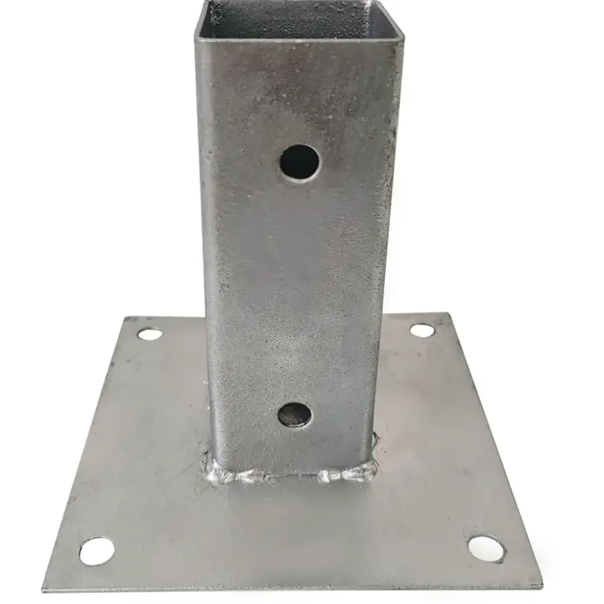 Paalhouder met plaat verzinkt 5 x 5 cm