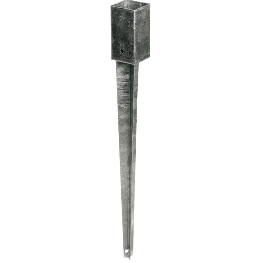 Paalhouder met punt verzinkt 9 x 9 cm