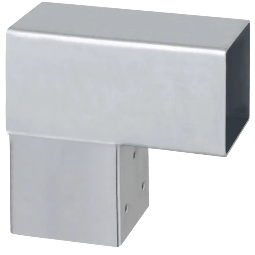 Paalverbinder voor pergola hoekstuk 2-kants 7x7 cm gegalvaniseerd
