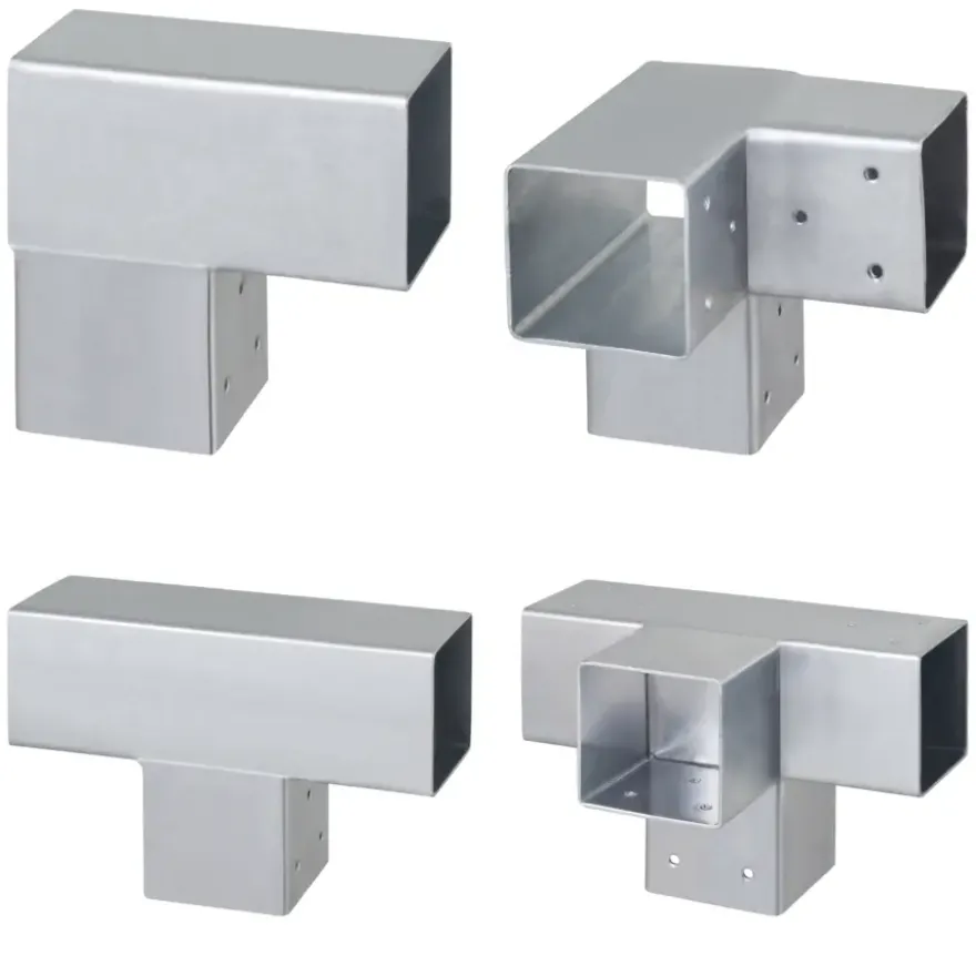 Paalverbinder voor pergola hoekstuk 2-kants 7x7 cm gegalvaniseerd