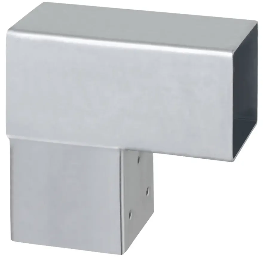 Paalverbinder voor pergola hoekstuk 2-kants 9x9 cm gegalvaniseerd