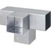 Paalverbinder voor pergola T-verbindingsstuk 4-kants 9x9 cm gegalvaniseerd