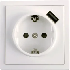 Peha Standard enkel geaard stopcontact met USB-A poort wit