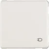 Peha Standard enkel geaard stopcontact met klepje wit