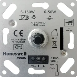 Peha Standard Inbouwdimmer Led/ Gloei/ Halogeen 6-50 Watt