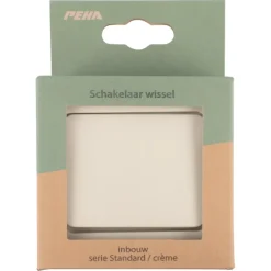 PEHA Standard wisselschakelaar crème