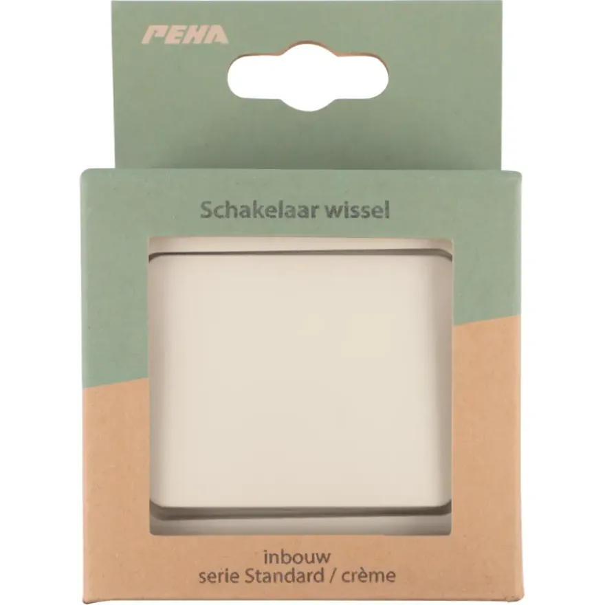 PEHA Standard wisselschakelaar crème