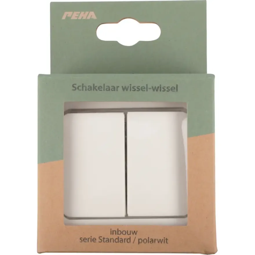 PEHA Standard wissel-wisselschakelaar wit