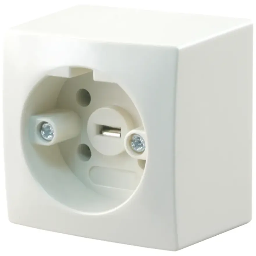 Perilex Wandcontactdoos Opbouw Crème