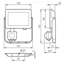 Philips breedstraler met bewegingssensor 1900 lumen 4000K 20W