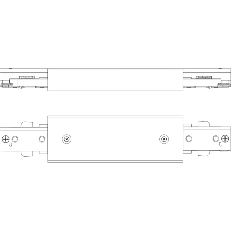 Philips EasyLink dubbelzijdige stroomaansluiting railverlichting zwart