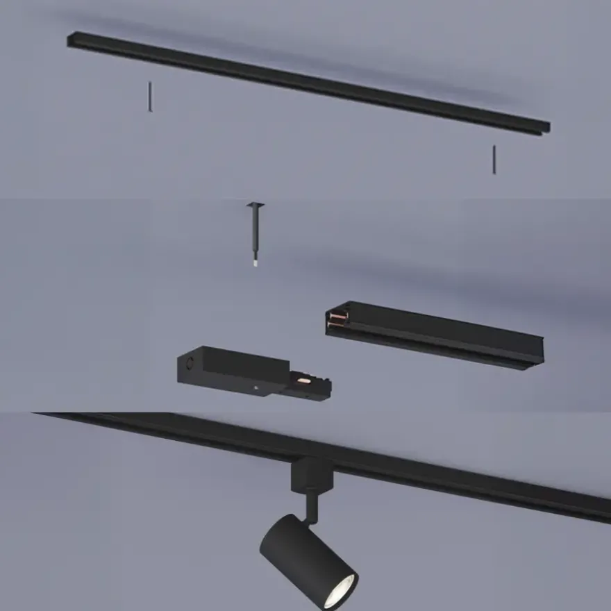 Philips EasyLink enkelzijdige stroomaansluiting railverlichting zwart