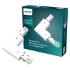 Philips EasyLink L-vormige connector linkse hoek railverlichting wit