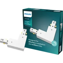Philips EasyLink L-vormige connector rechtse hoek railverlichting wit